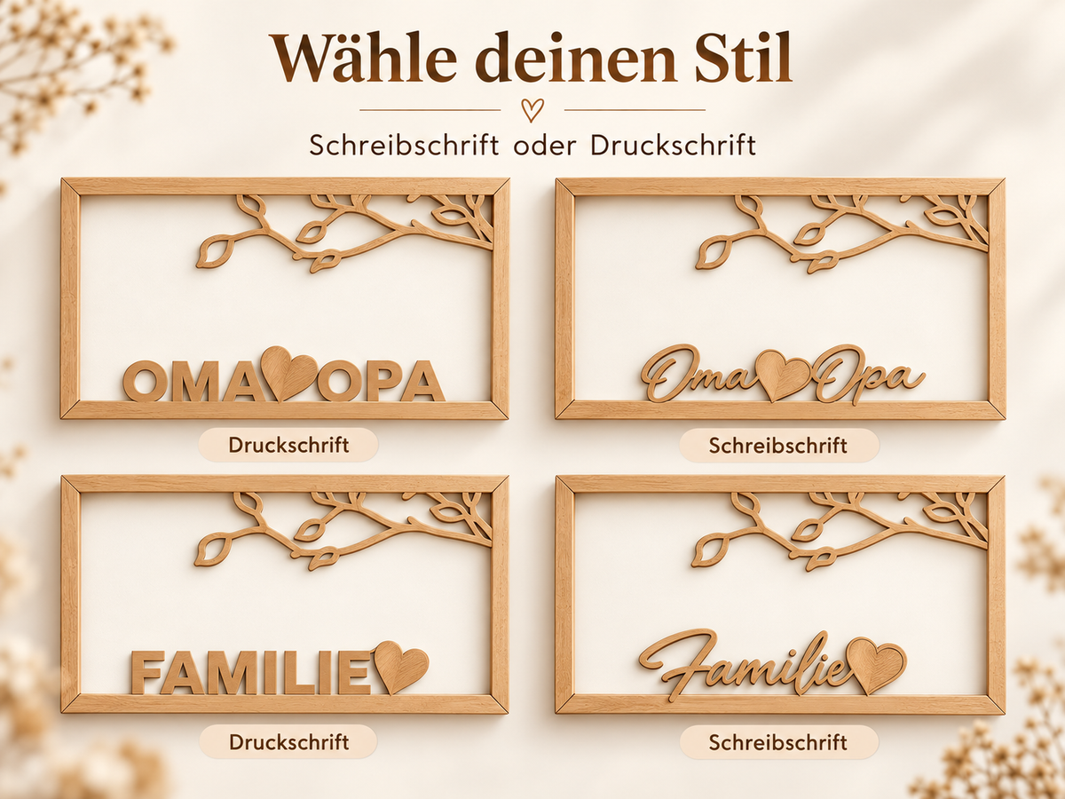 Personalisierter Stammbaum-Herzornament | Familienstammbaum