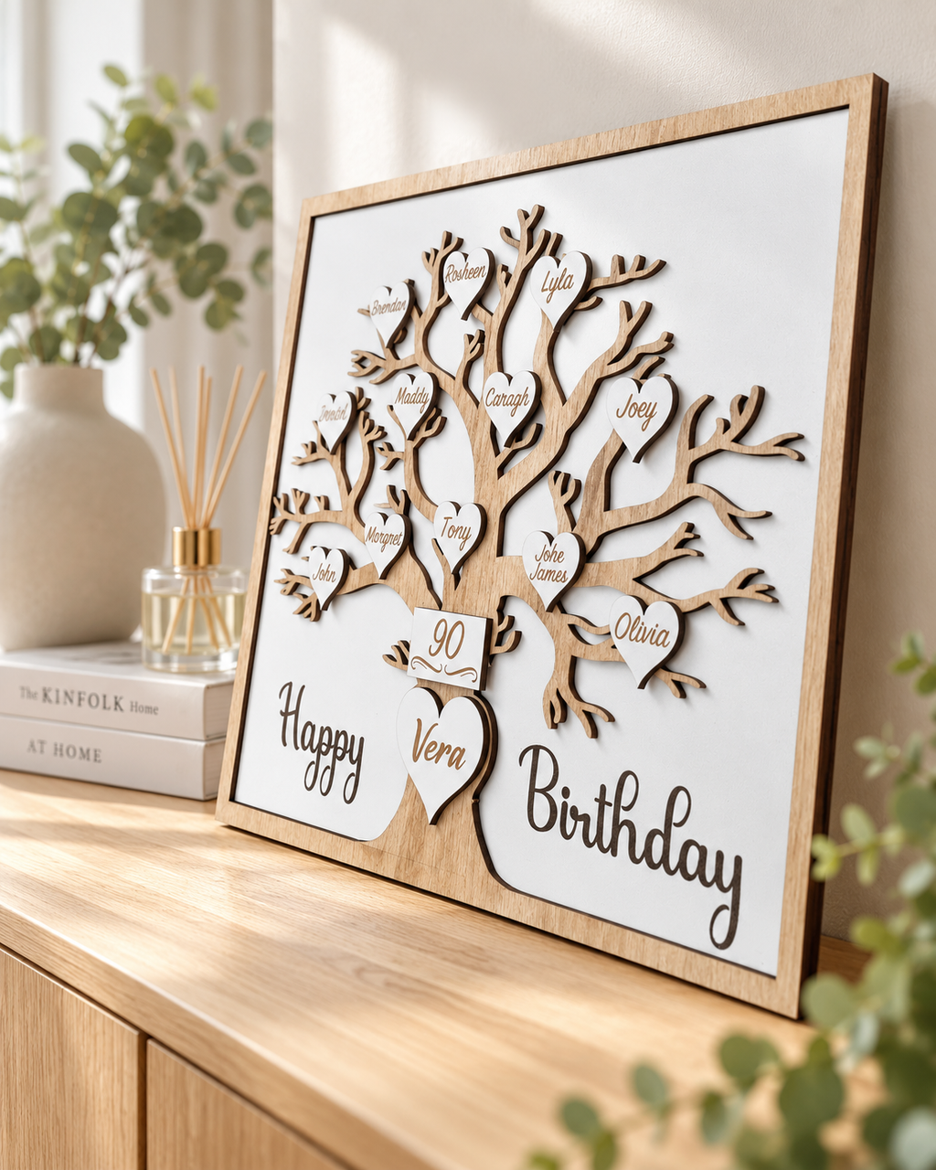 Personalisierter Familienstammbaum | Stammbaum-Herzornament