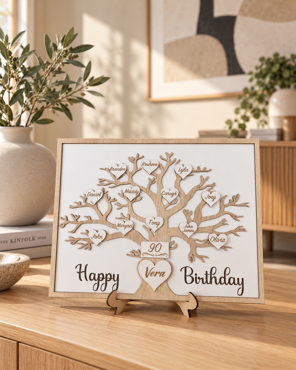 Personalisierter Familienstammbaum | Stammbaum-Herzornament