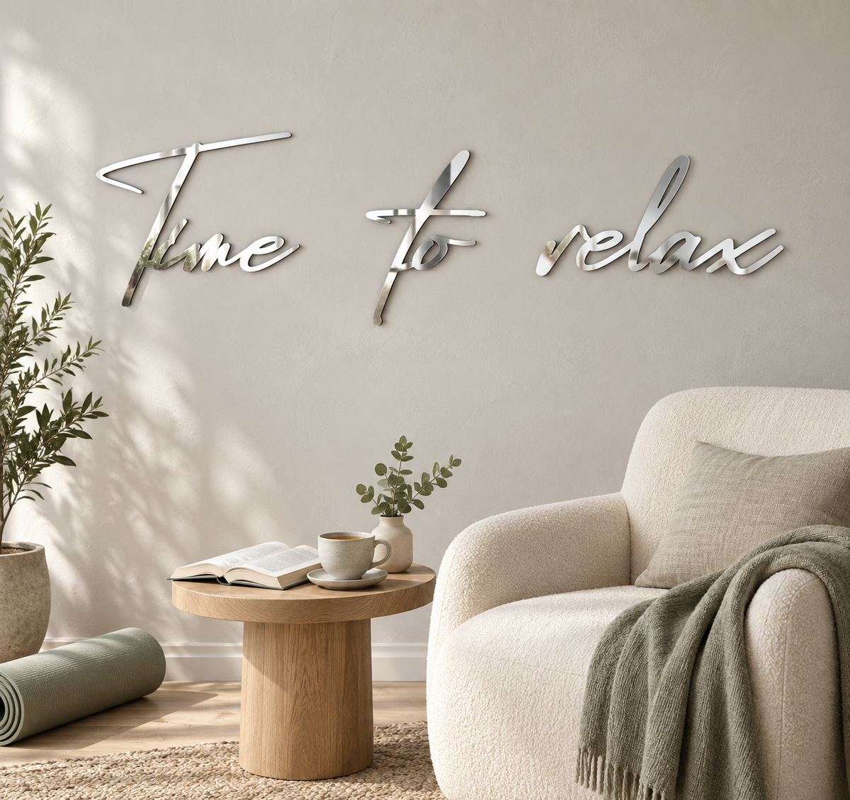 3D Schriftzug „Time to Relax?"