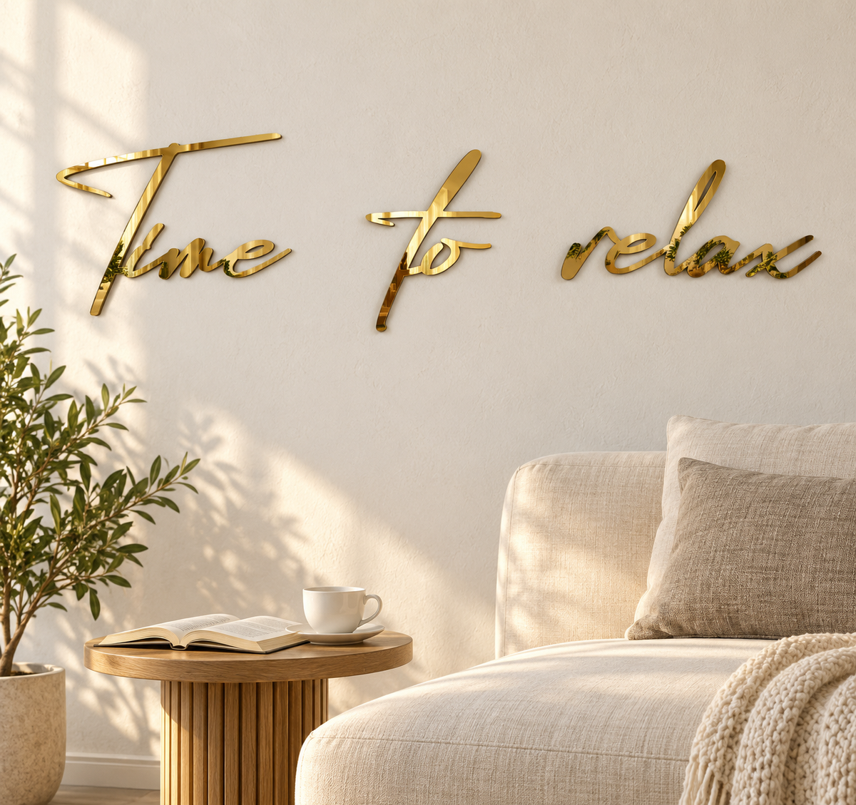 3D Schriftzug „Time to Relax?"