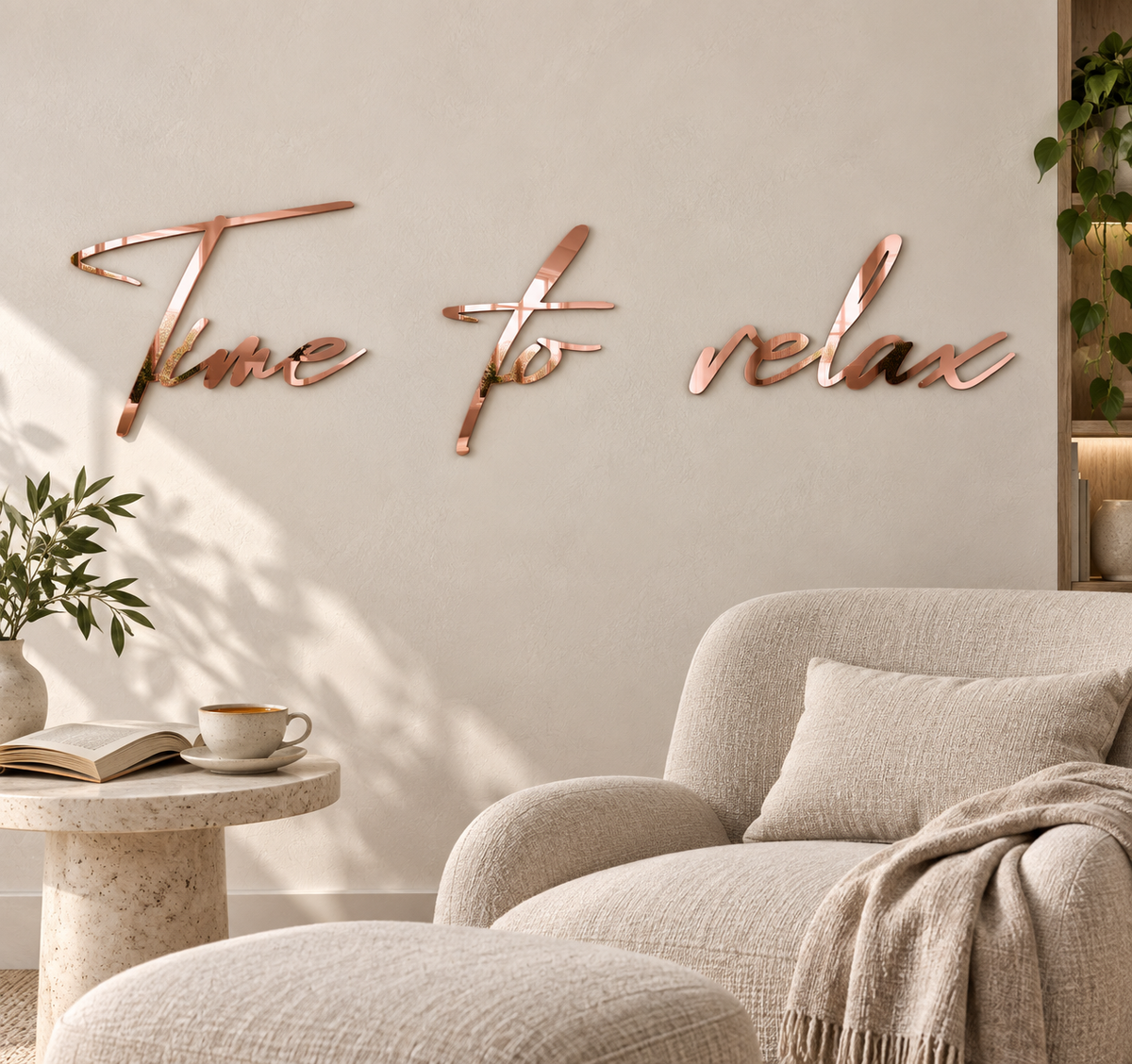 3D Schriftzug „Time to Relax?"