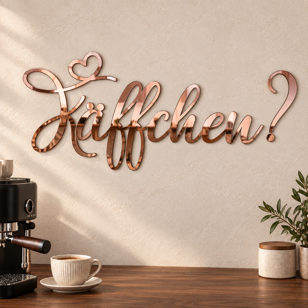 3D Schriftzug „Käffchen?"