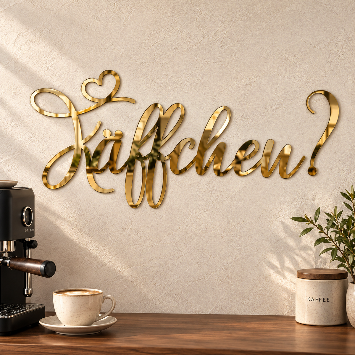 3D Schriftzug „Käffchen?"