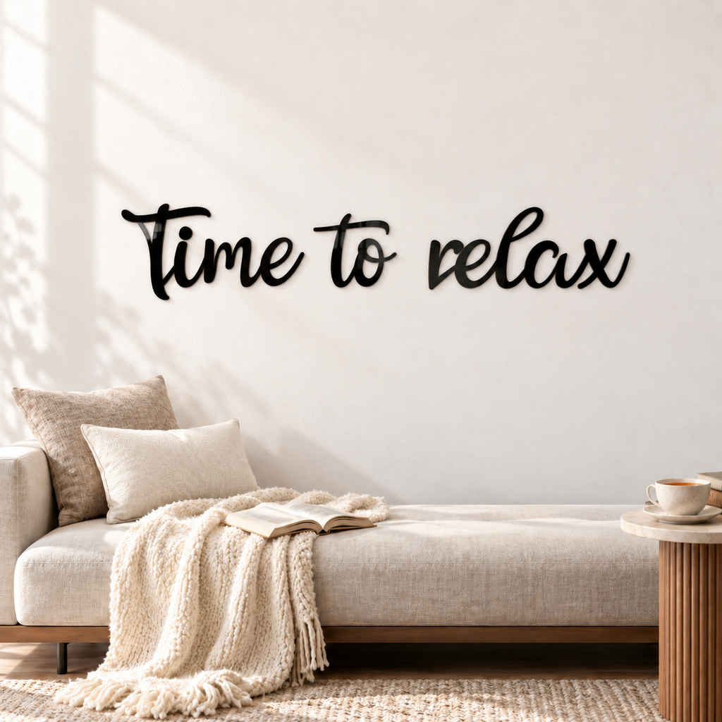 3D Schriftzug „Time to Relax?"