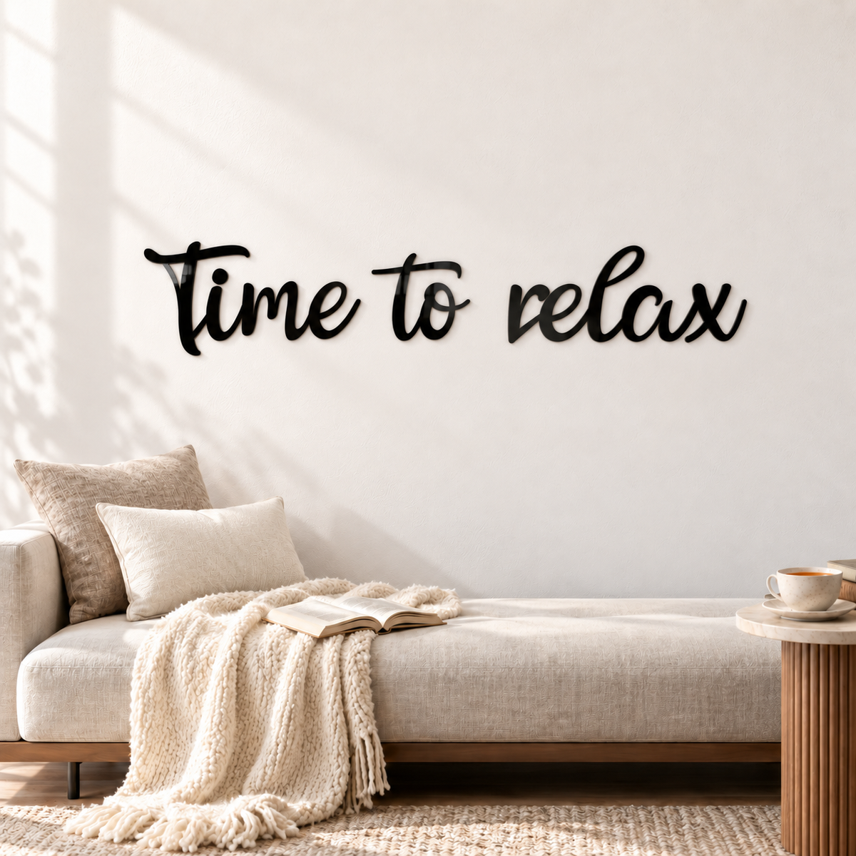 3D Schriftzug „Time to Relax?"