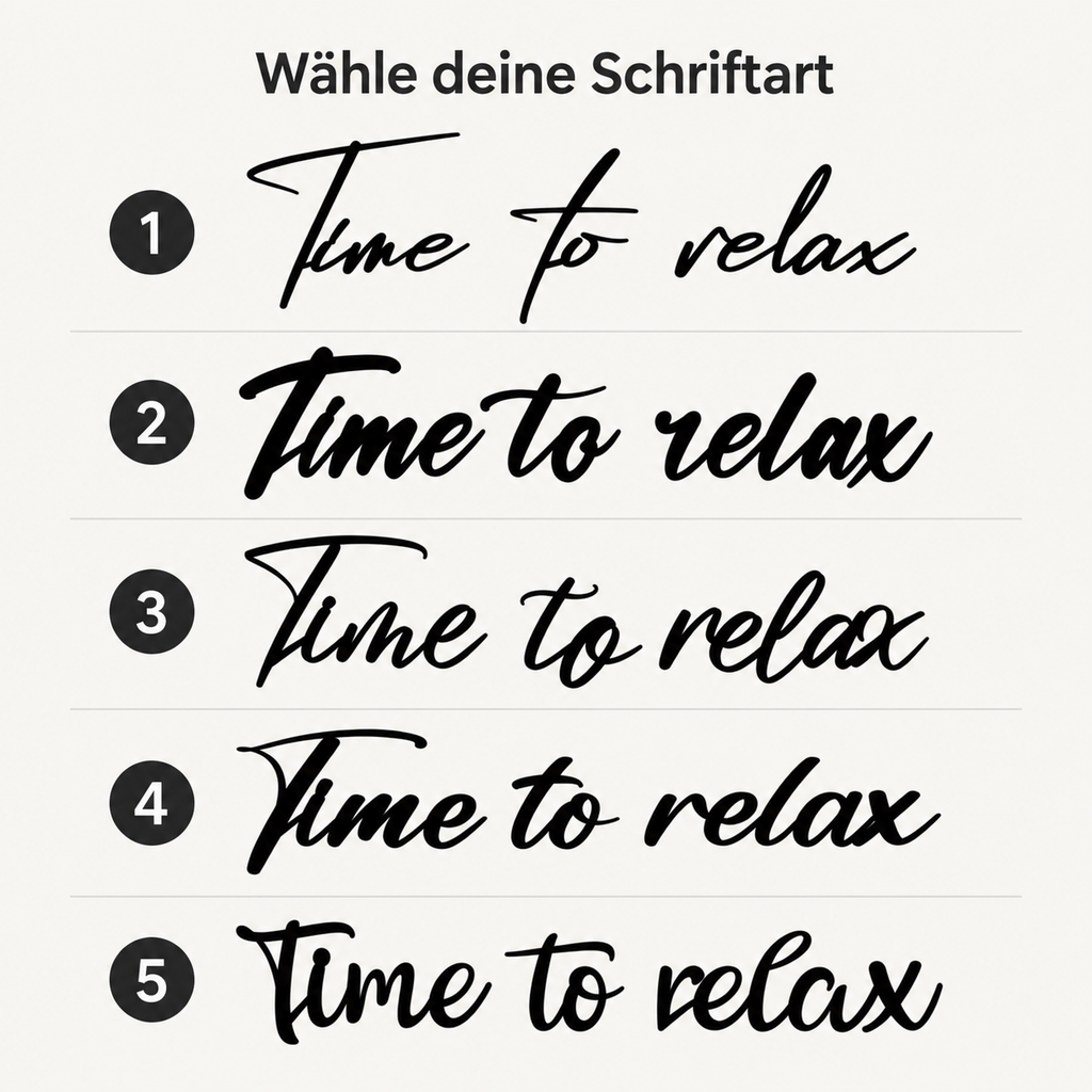 3D Schriftzug „Time to Relax?"
