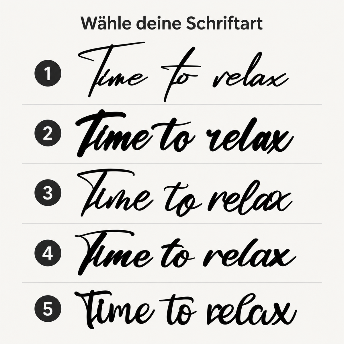 3D Schriftzug „Time to Relax?"