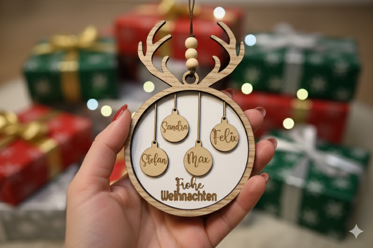 Personalisierte Weihnachtsanhänger
