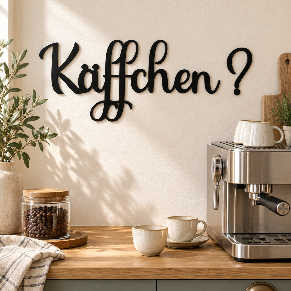 3D Schriftzug „Käffchen?"