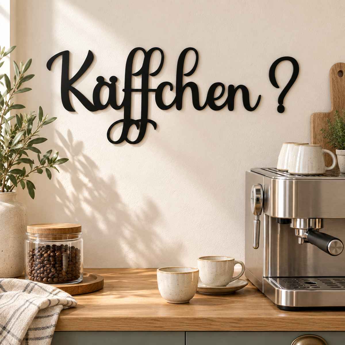 3D Schriftzug „Käffchen?"