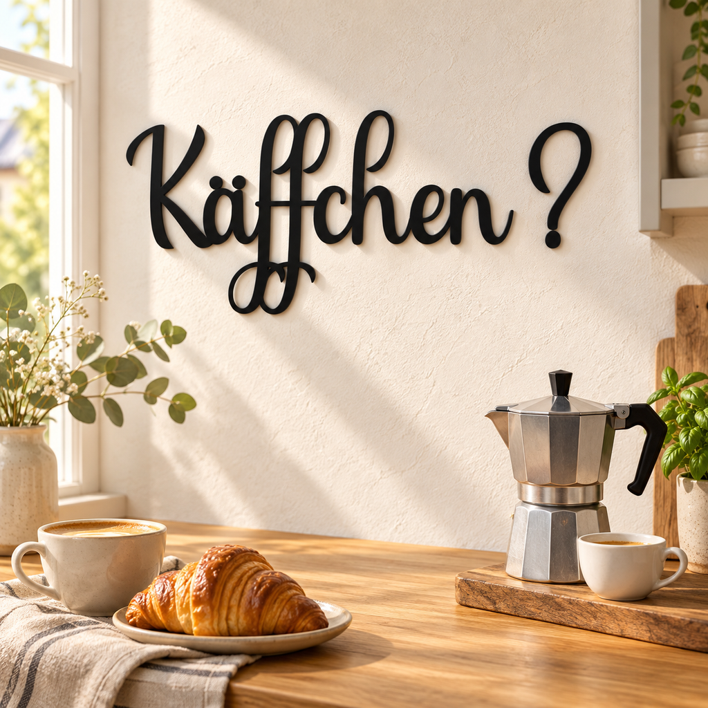 3D Schriftzug „Käffchen?"