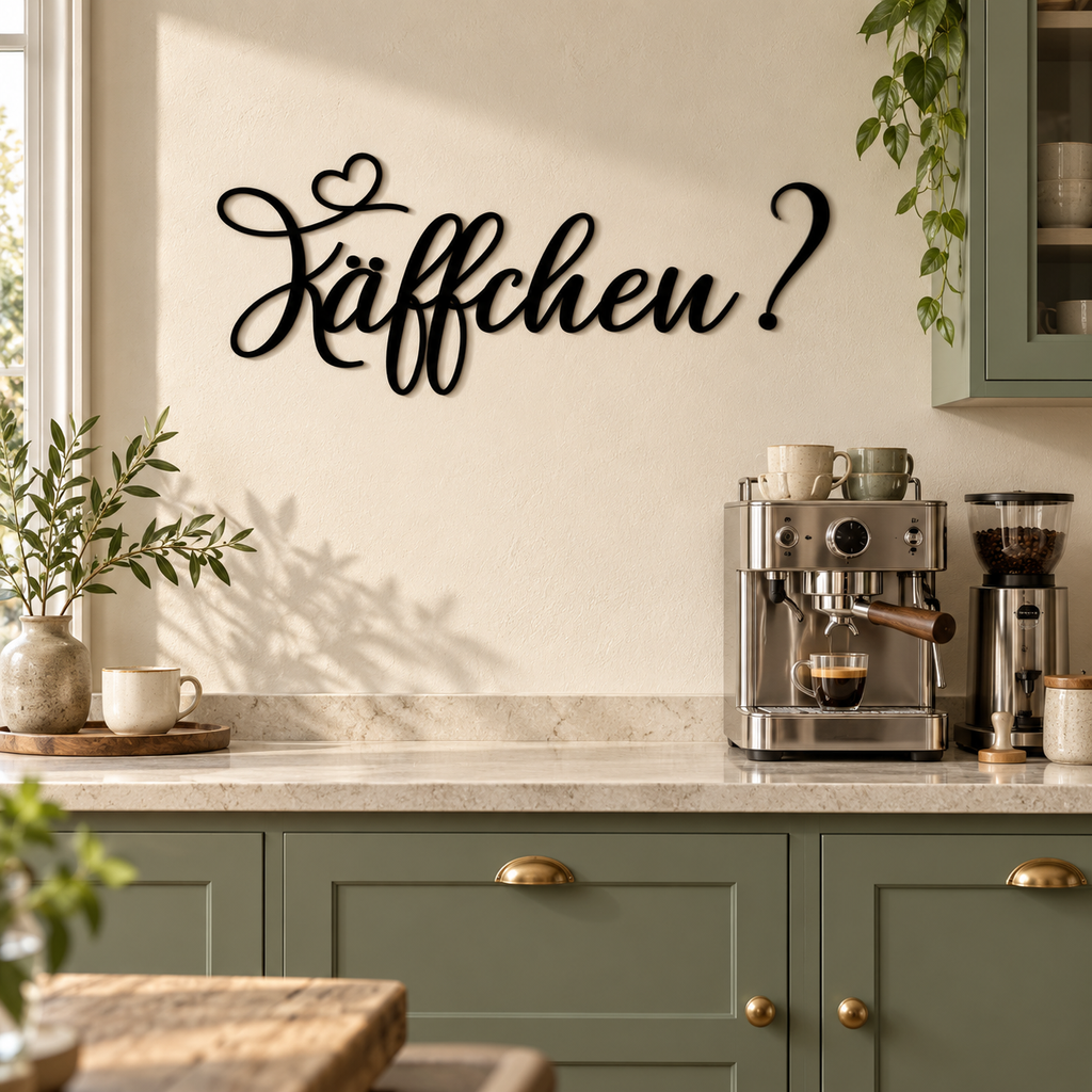 3D Schriftzug „Käffchen?"
