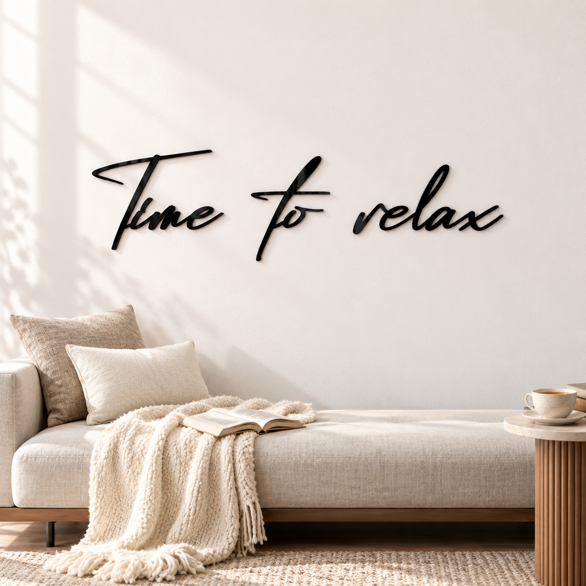 3D Schriftzug „Time to Relax?"