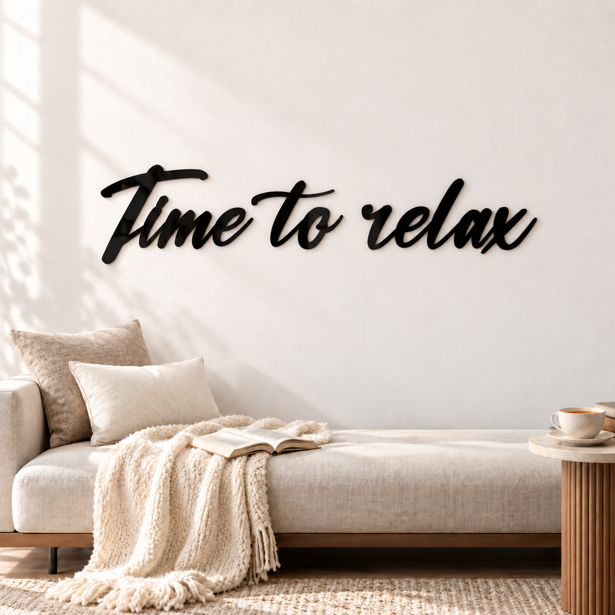 3D Schriftzug „Time to Relax?"