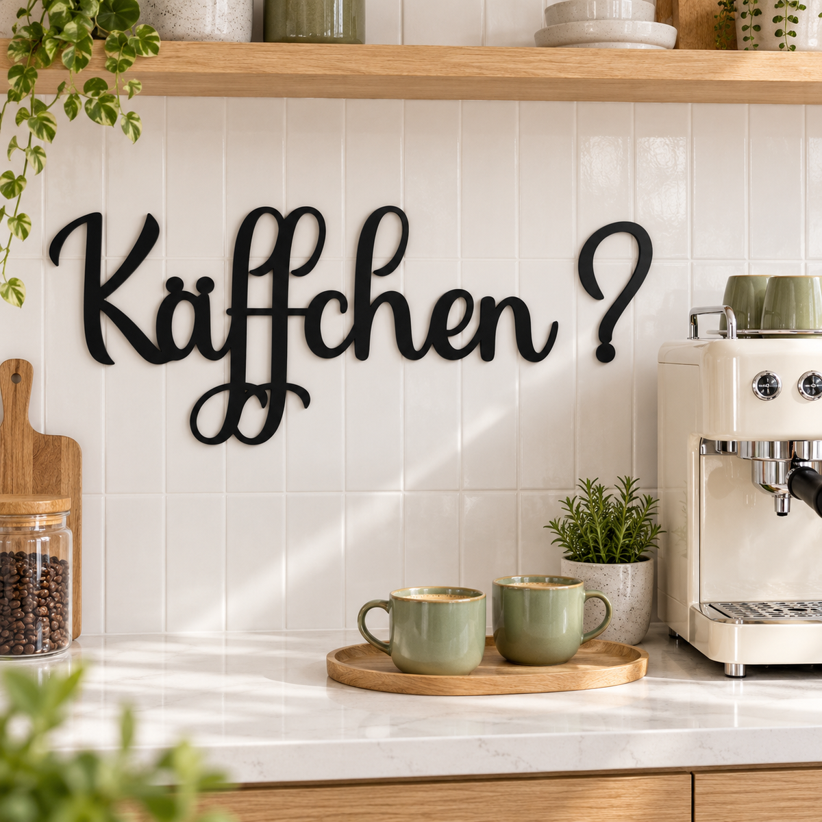 3D Schriftzug „Käffchen?"