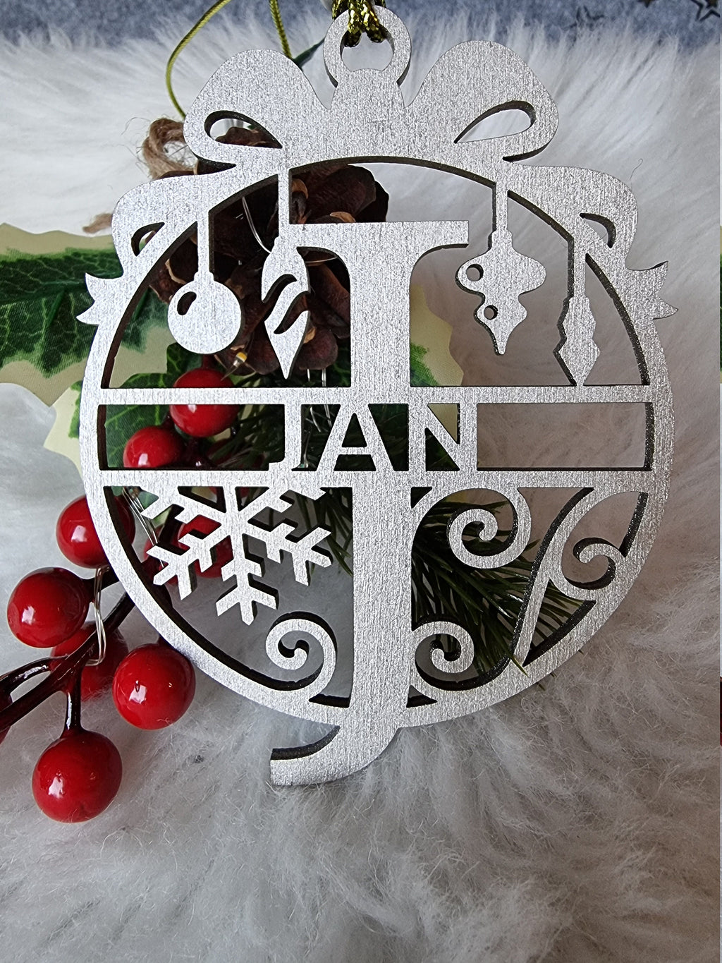 Weihnachtsdeko,Personalisierte Weihnachtkugel, Christbaumanhänger/mit Wunschnamen aus Holz Natur/Weihnachtsgeschenk,weihnachtsdeko mit namen