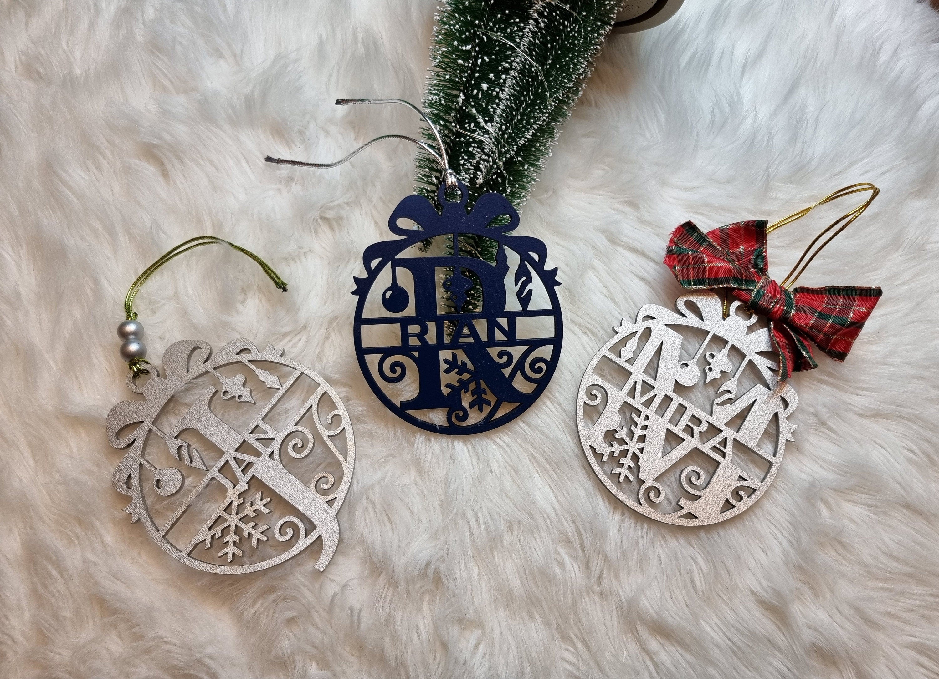 Weihnachtsdeko,Personalisierte Weihnachtkugel, Christbaumanhänger/mit Wunschnamen aus Holz Natur/Weihnachtsgeschenk,weihnachtsdeko mit namen