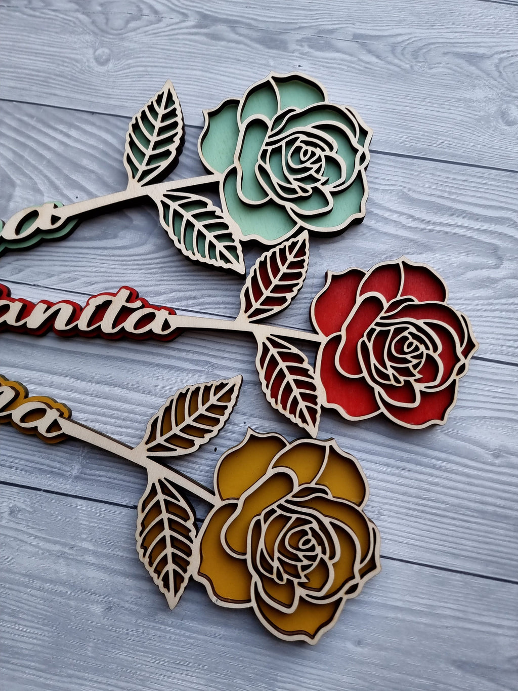 Rose aus Holz mit Audionachricht, Lieblingssong, Podcast, NFC, Kontaktlos ,Personalisierbar, Einzigartige Geschenk