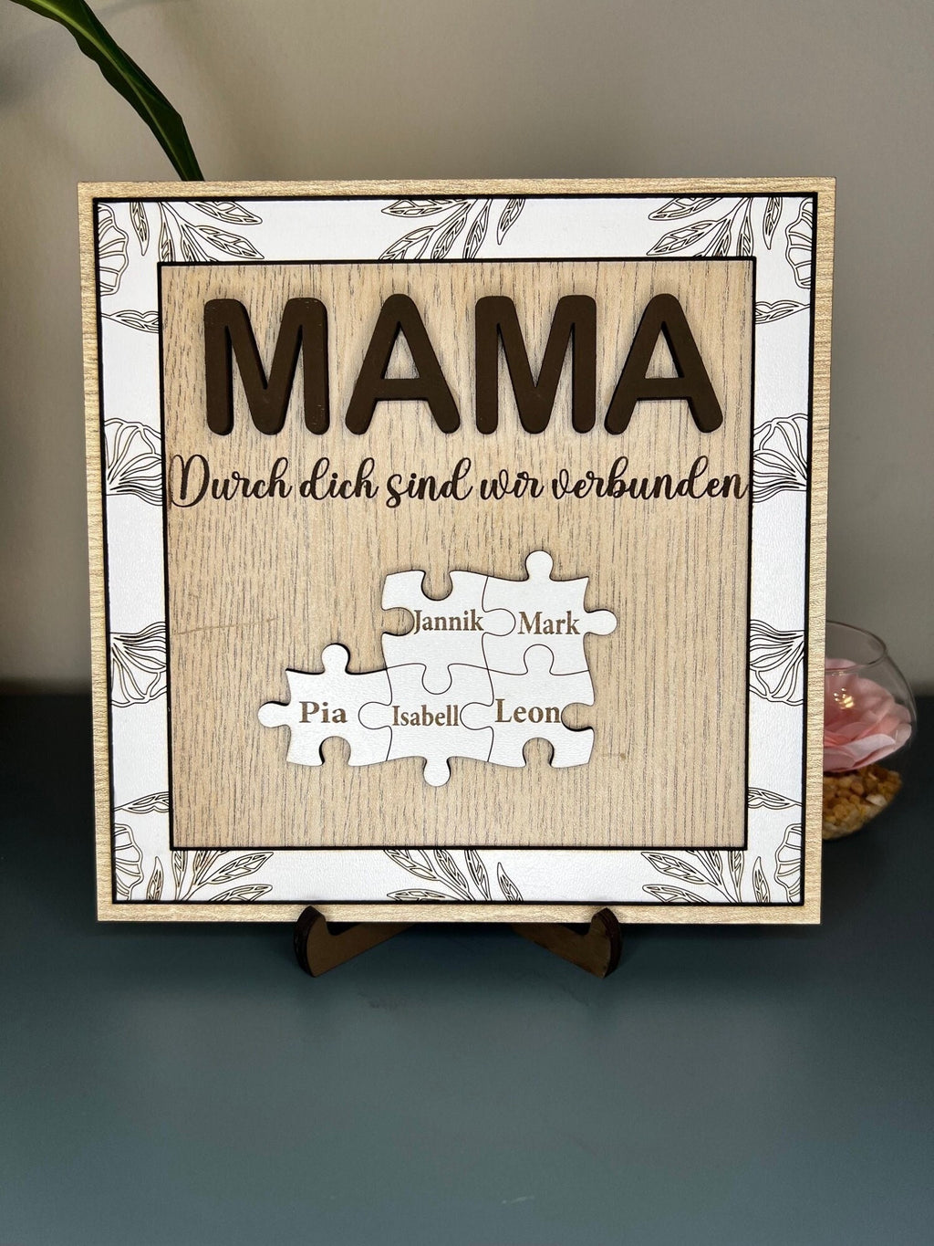 Personalisierter Rahmen mit Puzzleteile