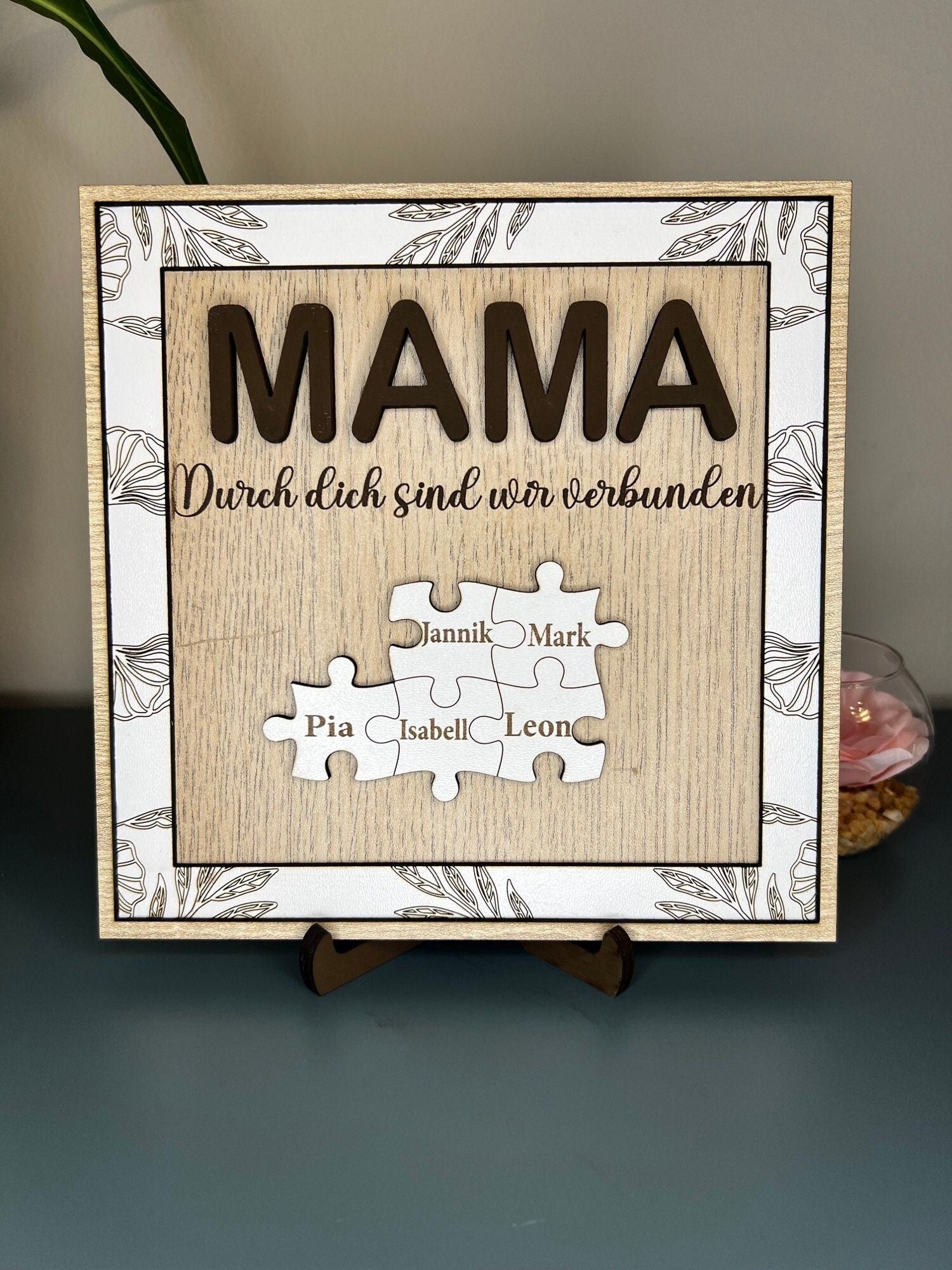 Personalisierter Rahmen mit Puzzleteile