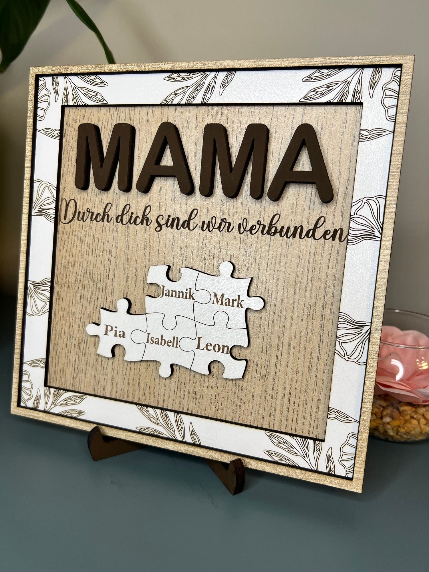 Personalisierter Rahmen mit Puzzleteile