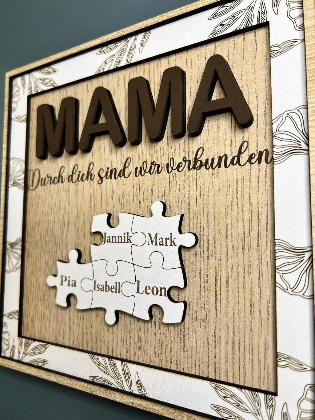 Personalisierter Rahmen mit Puzzleteile