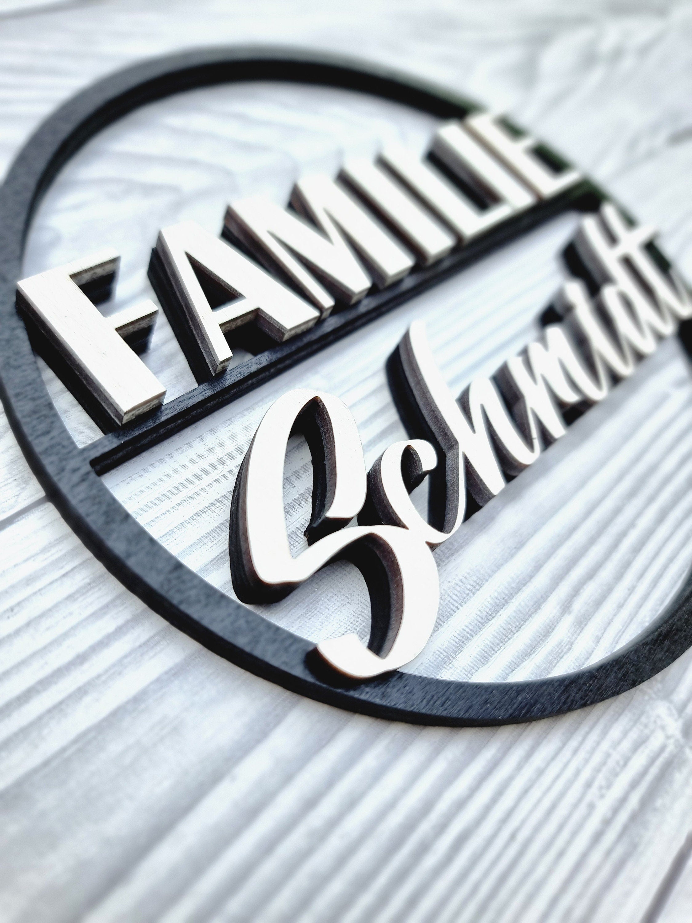 Personalisiertes Familien Türschild / Namensschild