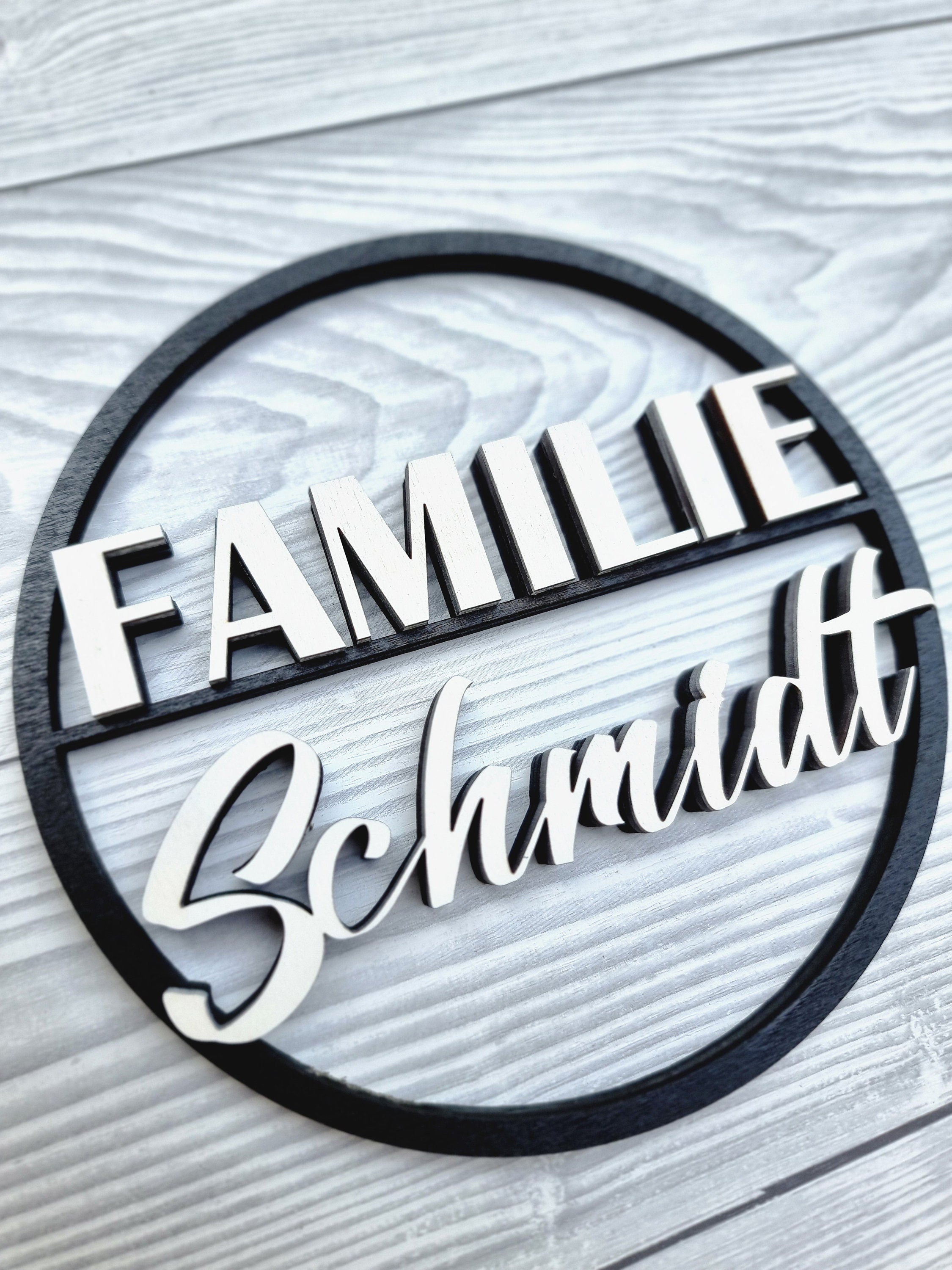 Personalisiertes Familien Türschild / Namensschild