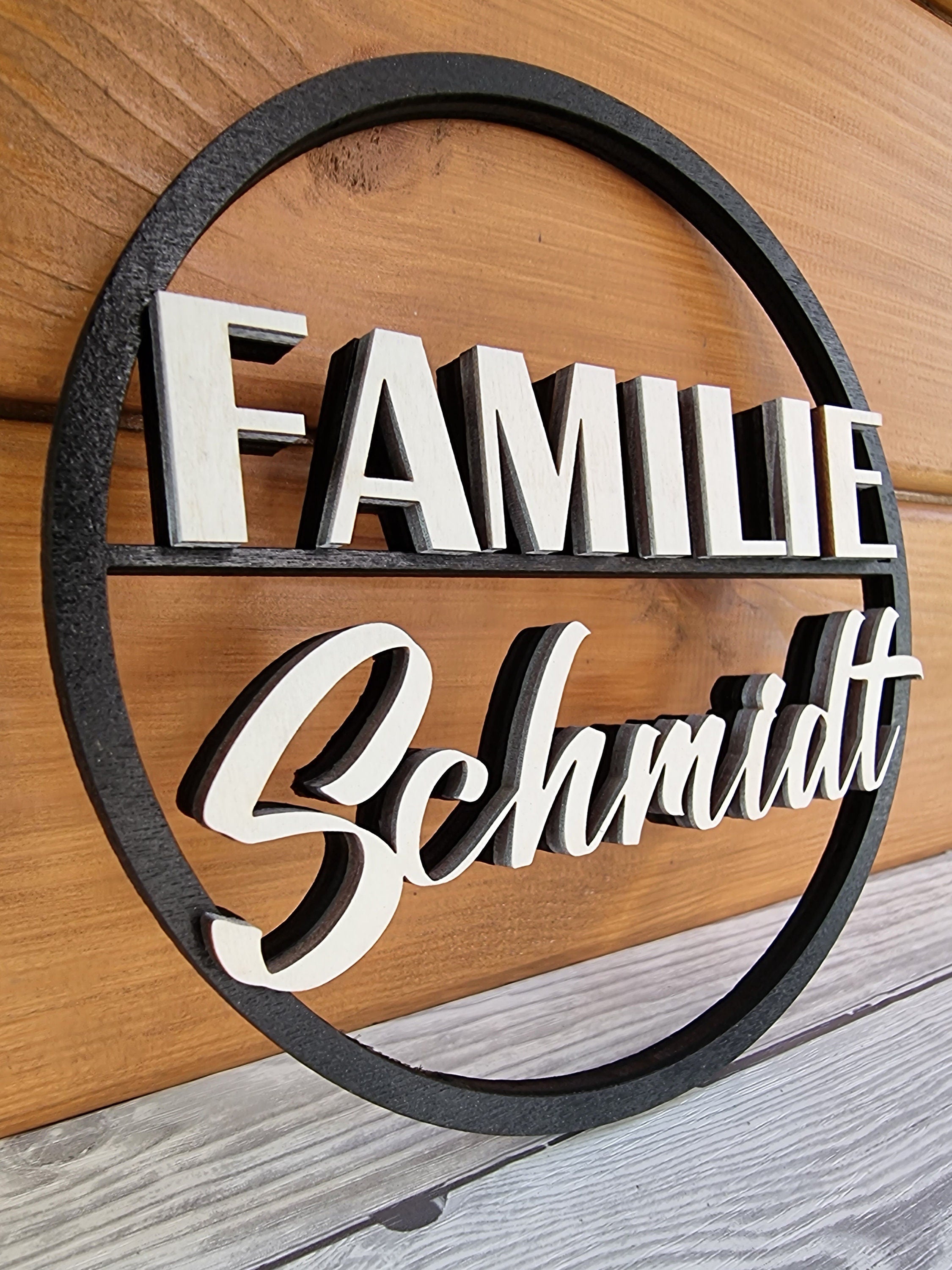 Personalisiertes Familien Türschild / Namensschild