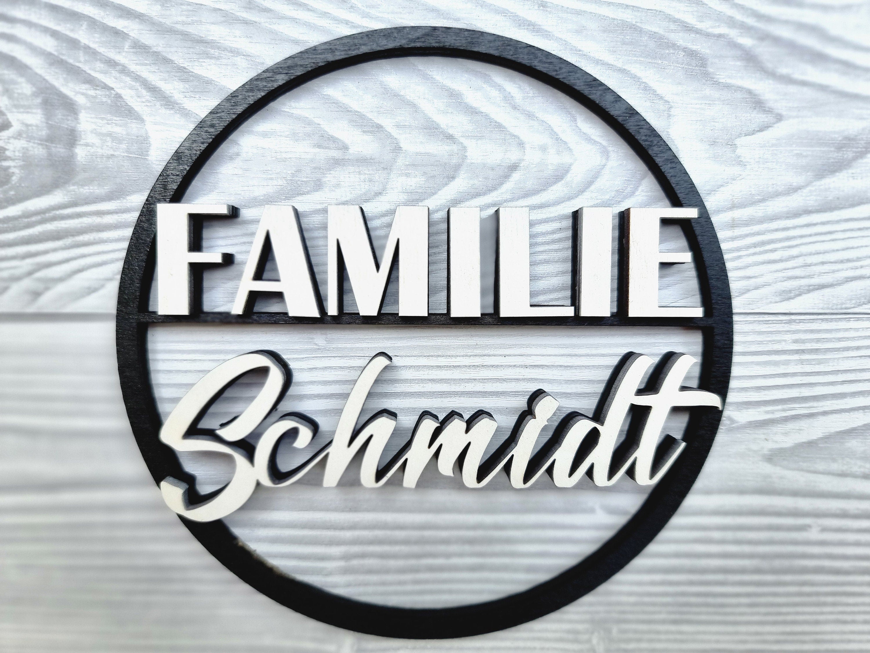 Personalisiertes Familien Türschild / Namensschild