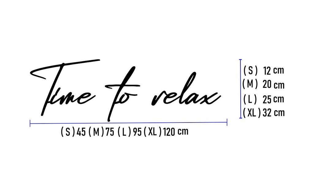 Time to Relax Schriftzug aus Holz oder Acrylglas | Wanddeko Schlafzimmer & Wohnzimmer | Moderne Wandkunst | Wellness Deko | Geschenkidee