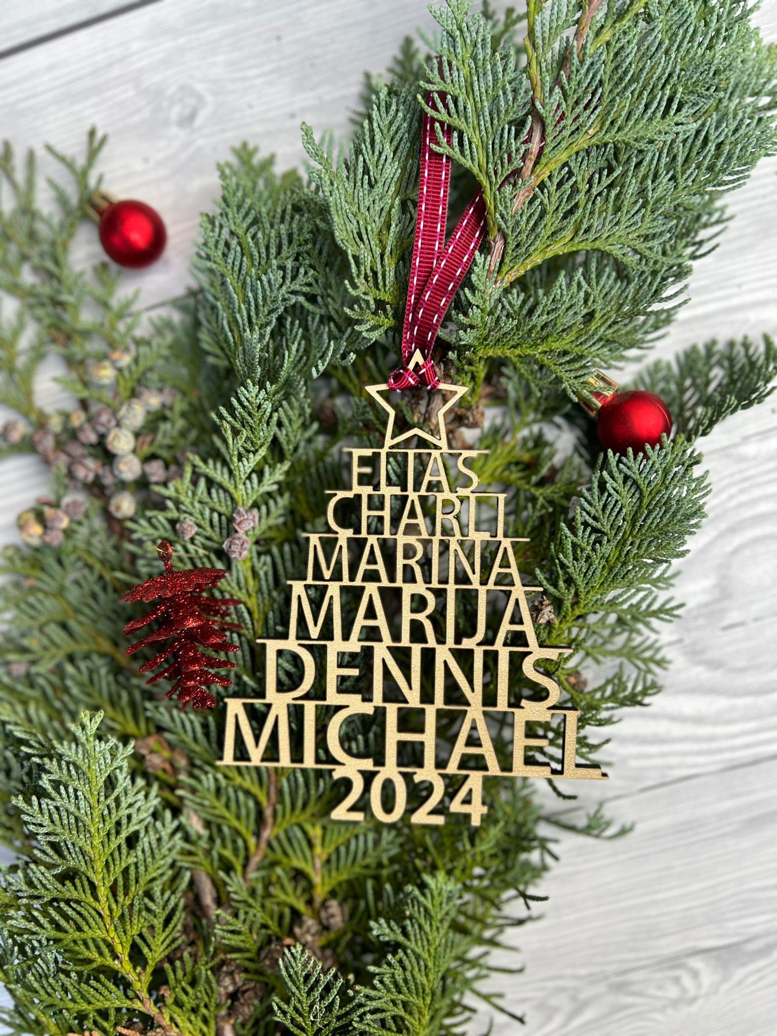 Personalisierte Weihnachtsbaum Weihnachtsornament-Weihnachtsbaumornamente Anhänger Ornament