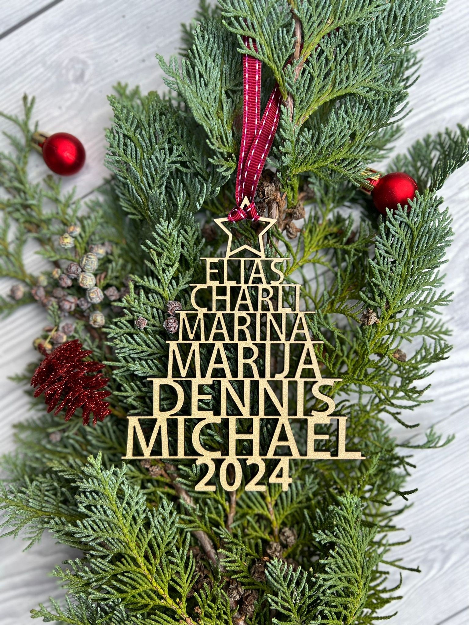 Personalisierte Weihnachtsbaum Weihnachtsornament-Weihnachtsbaumornamente Anhänger Ornament