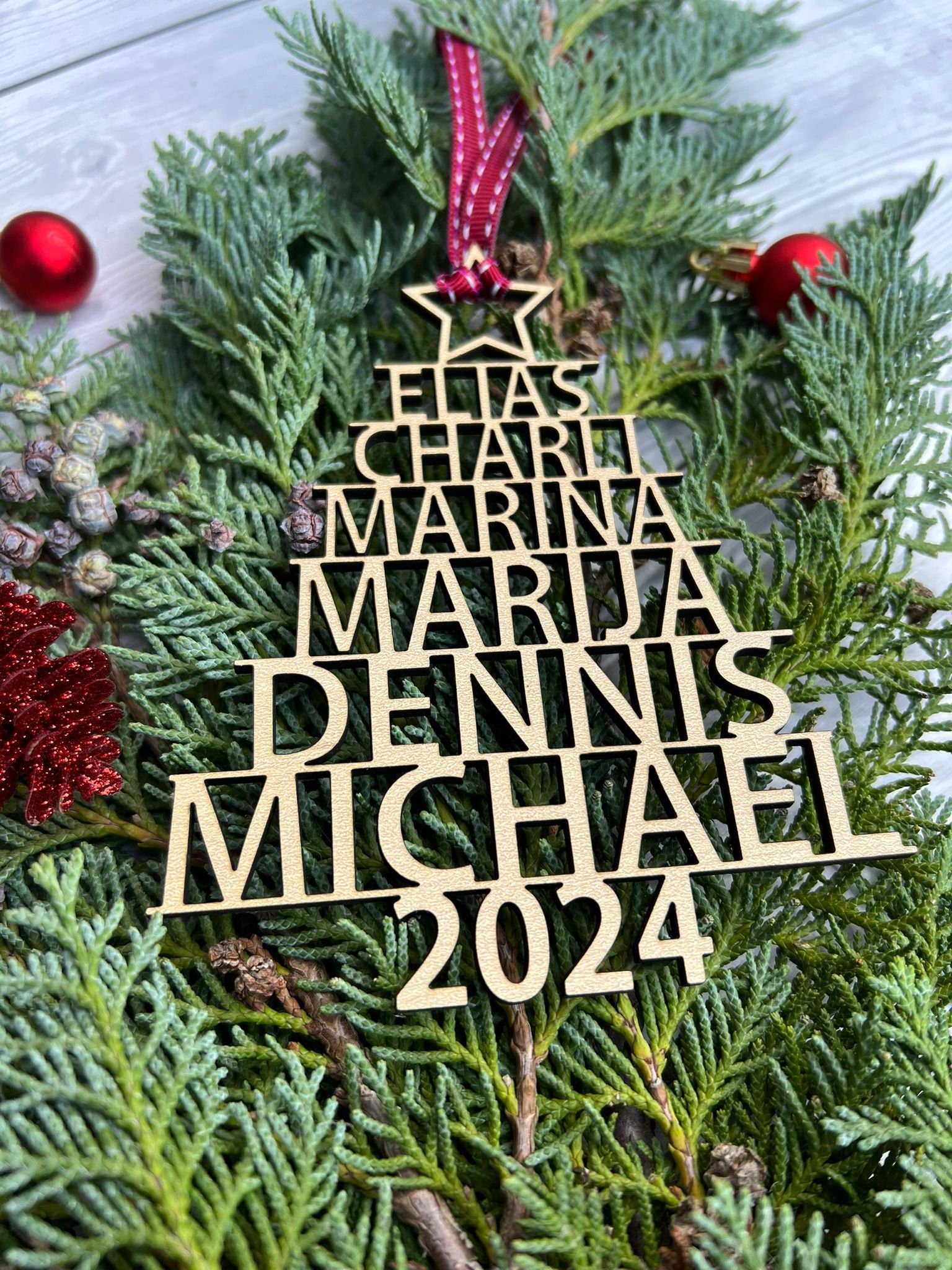 Personalisierte Weihnachtsbaum Weihnachtsornament-Weihnachtsbaumornamente Anhänger Ornament