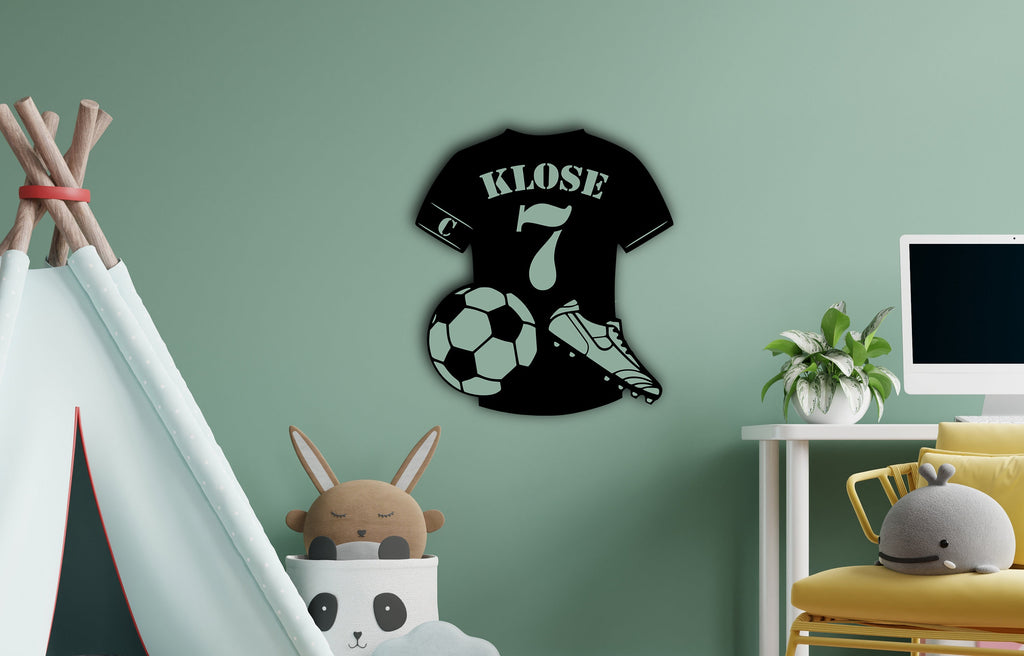 Personalisierte Fußball-Trikot/Personalisierte Fußballspieler Namensschild/Geschenk für Fußball Spieler