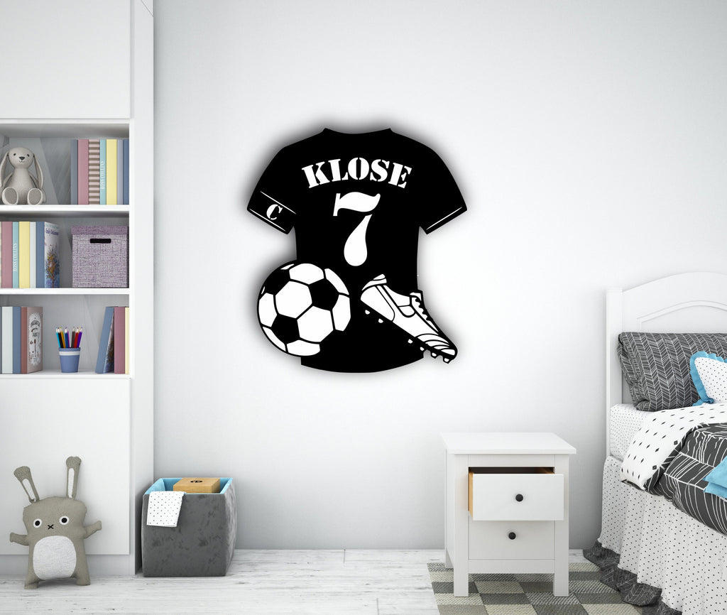 Personalisierte Fußball-Trikot/Personalisierte Fußballspieler Namensschild/Geschenk für Fußball Spieler