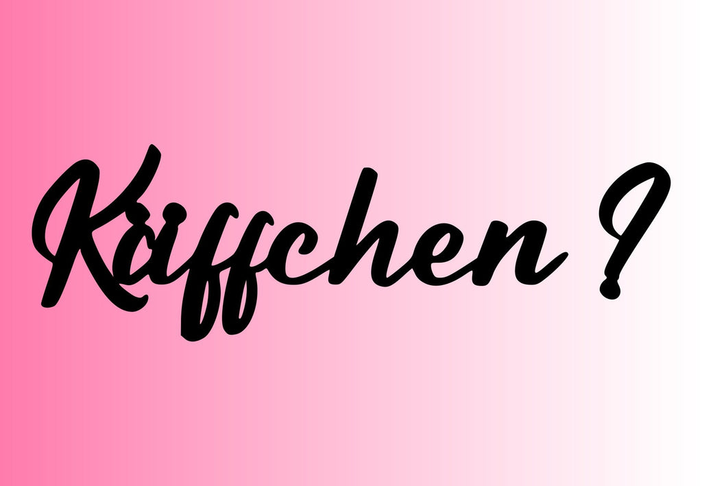 Käffchen ? | Schriftzug 3D aus Acrylglas und Holz | Wanddeko Küche | Küchendeko | Kaffeebar | Geschenk Kaffeeliebhaber