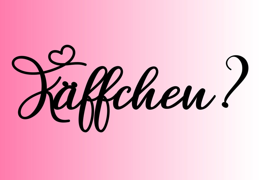 Käffchen ? | Schriftzug 3D aus Acrylglas und Holz | Wanddeko Küche | Küchendeko | Kaffeebar | Geschenk Kaffeeliebhaber