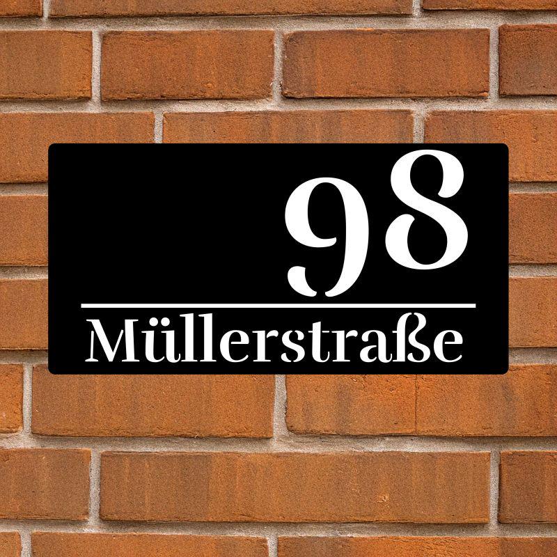 Hochwertige Acrylglas-Hausnummernschild mit edler Optik, Modernes personalisiertes Hausnummer