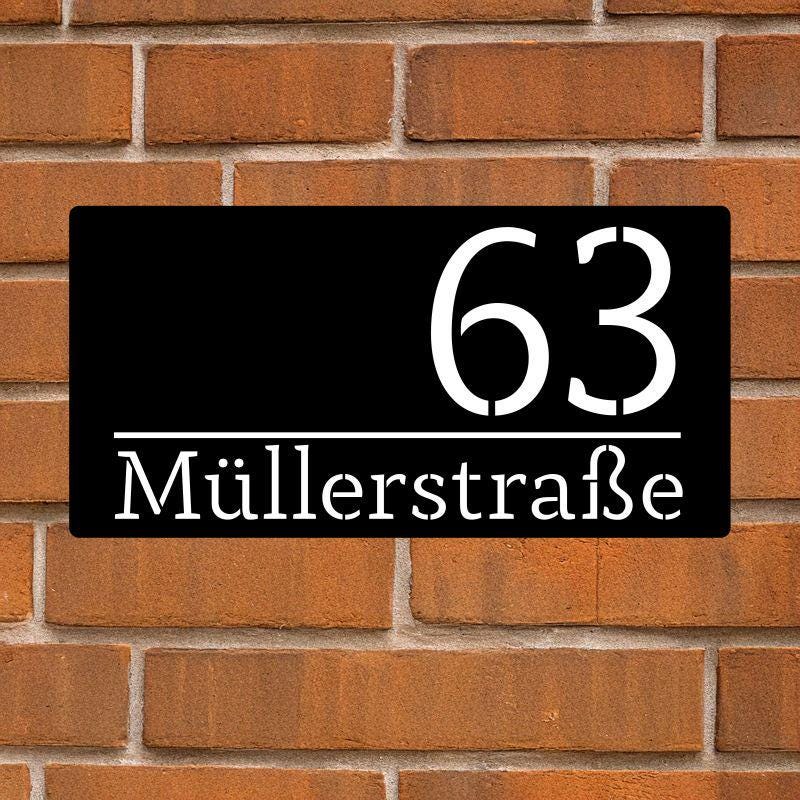Hochwertige Acrylglas-Hausnummernschild mit edler Optik, Modernes personalisiertes Hausnummer