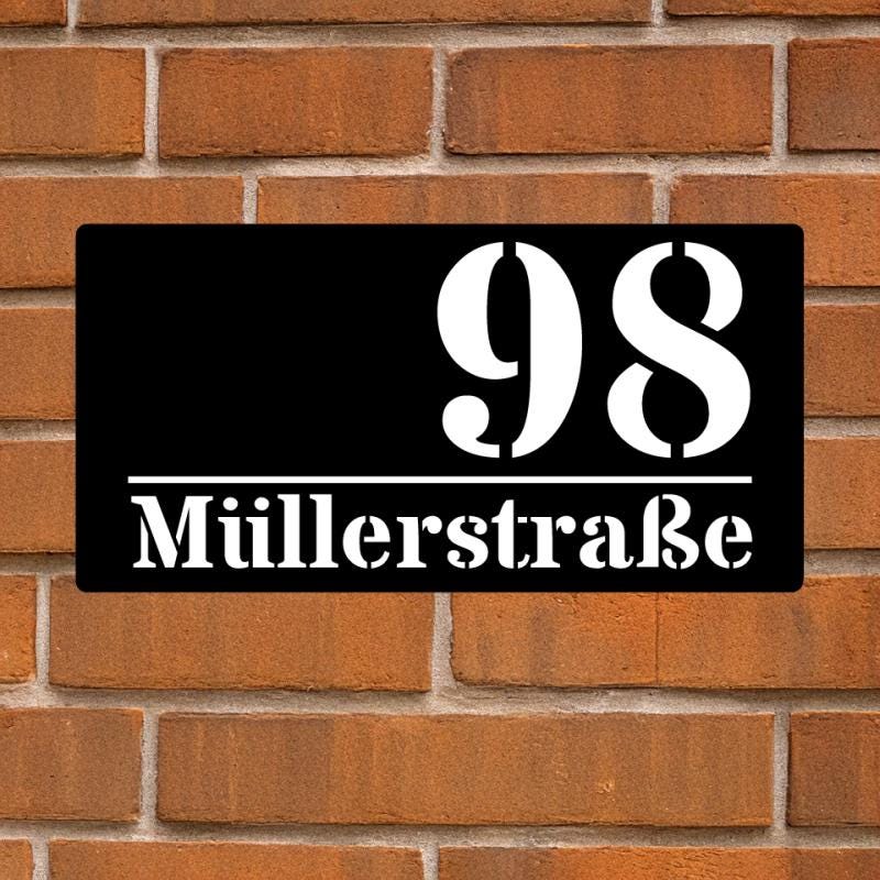 Hochwertige Acrylglas-Hausnummernschild mit edler Optik, Modernes personalisiertes Hausnummer