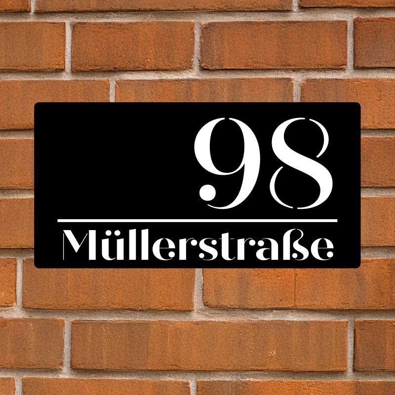 Hochwertige Acrylglas-Hausnummernschild mit edler Optik, Modernes personalisiertes Hausnummer
