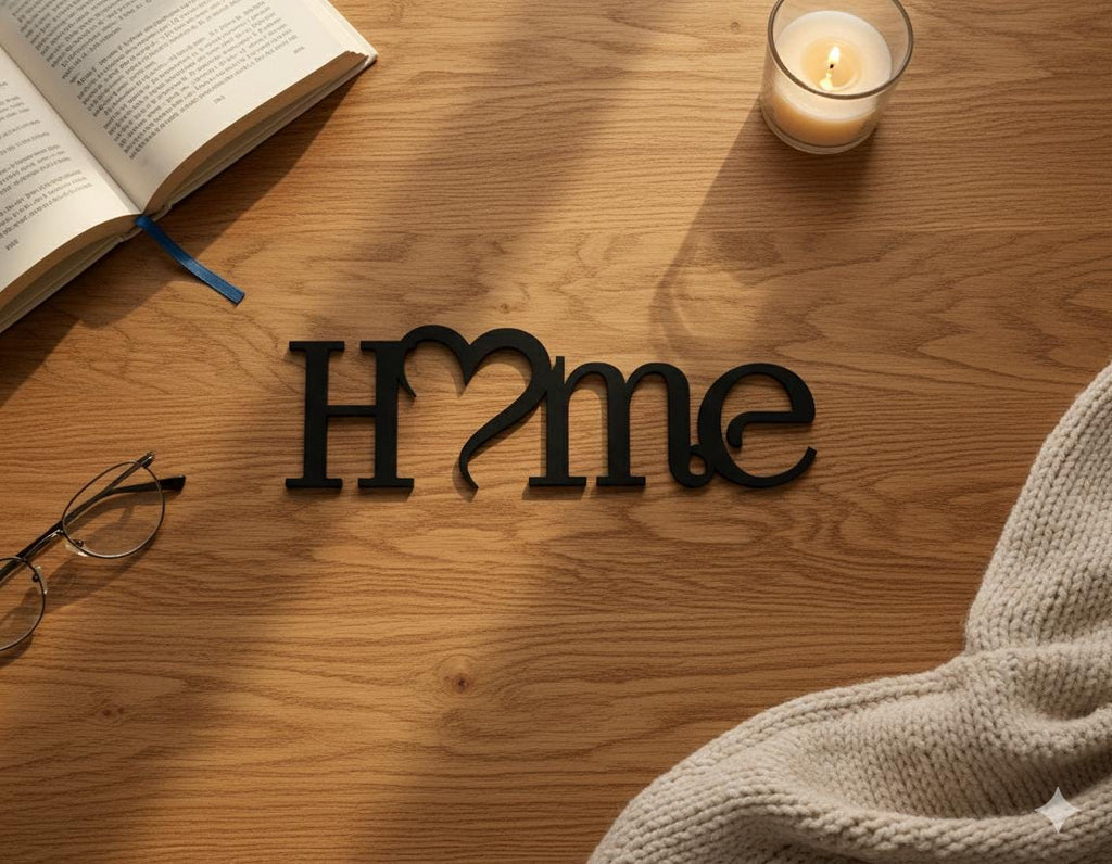 HOME Schriftzug aus Holz 20cm |Heim & Herz Deko | Wanddeko Liebe | Geschenkidee