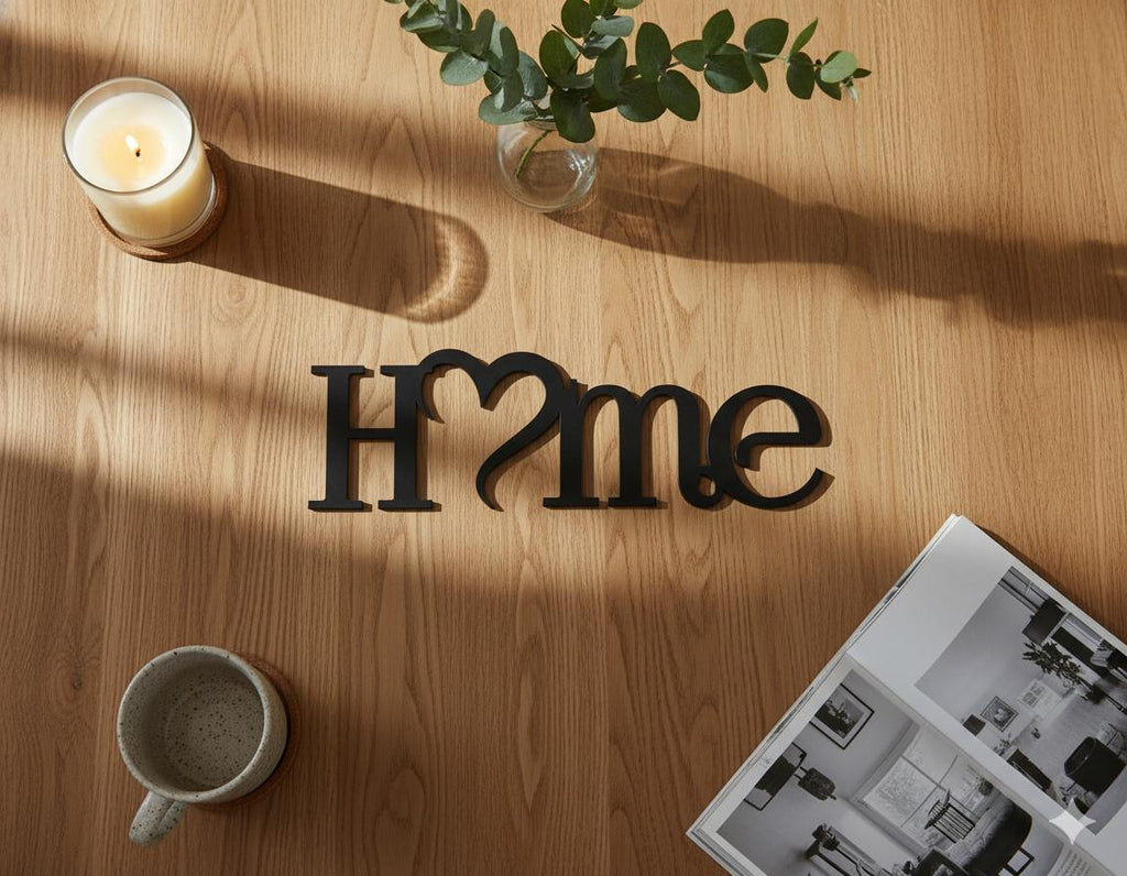 HOME Schriftzug aus Holz 20cm |Heim & Herz Deko | Wanddeko Liebe | Geschenkidee