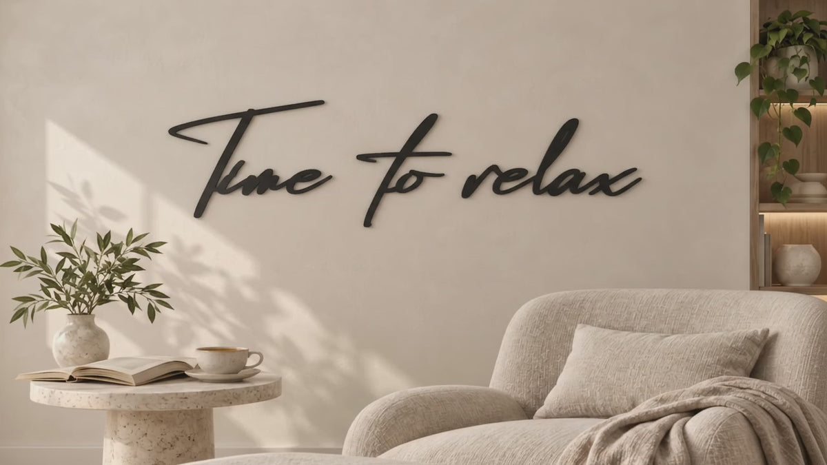 3D Schriftzug „Time to Relax?"