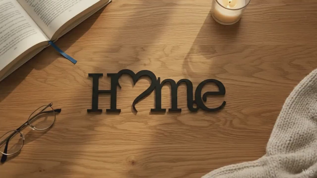 HOME Schriftzug aus Holz 20cm |Heim & Herz Deko | Wanddeko Liebe | Geschenkidee