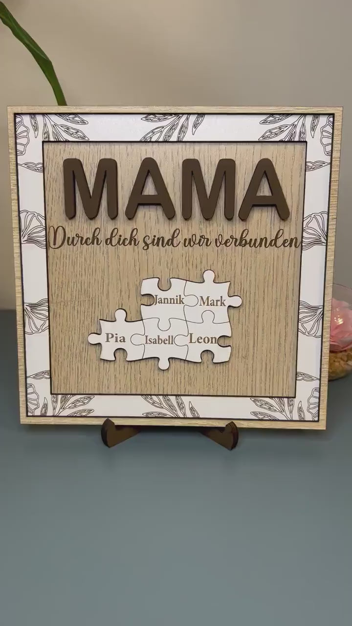 Personalisierter Rahmen mit Puzzleteile