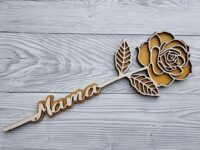 NFC Rose aus Holz mit Audionachricht
