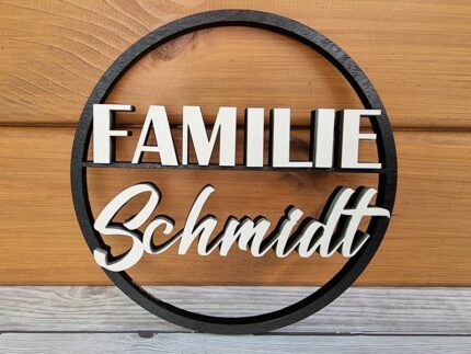 Personalisiertes Familien Türschild / Namensschild